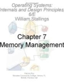 Lecture Operating systems: Internals and design principles (6/E): Chapter 7 - William Stallings