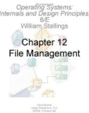 Lecture Operating systems: Internals and design principles (6/E): Chapter 12 - William Stallings