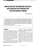 Impacts of dividend policy on prices of stocks of Vietnamese firms