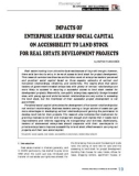 Impacts of enterprise leaders' social capital on accessibility to land stock for real estate development projects