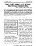 Impacts of health insurance policy to sustainable development health insurance in Vietnam