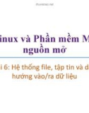 Bài giảng Linux và phần mềm mã nguồn mở: Bài 6 - Trương Xuân Nam