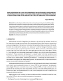 Implementation of CSR in FDI enterprises to sustainable development: Lessons from china steel and nippon steel Vietnam joint stock company