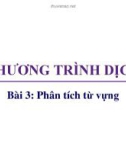 Bài giảng Chương trình dịch: Bài 3 - Trương Xuân Nam