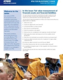 In this issue: Fair value measurement of financial assets and financial liabilities