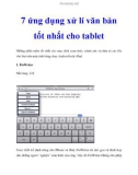 7 ứng dụng xử lí văn bản tốt cho tablet