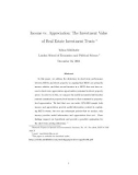 Income vs. Appreciation: The Investment Value of Real Estate Investment Trusts