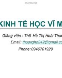 Bài giảng Kinh tế học vĩ mô 1: Chương 1 - ThS. Hồ Thị Hoài Thương