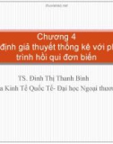 Bài giảng Kinh tế lượng: Chương 4 - TS. Đinh Thị Thanh Bình