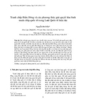 Tranh chấp Biển Đông và các phương thức giải quyết hòa bình tranh chấp quốc tế trong Luật Quốc tế hiện đại