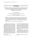 Việt Nam và phương án sử dụng Tòa trọng tài theo phụ lục VII Công ước luật biển 1982 trước những yêu sách của Trung Quốc tại biển Đông