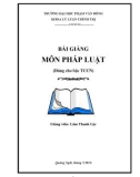 Bài giảng Pháp luật - ĐH Phạm Văn Đồng