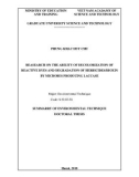 Summarry of Environmental Technique Doctoral Thesis: Reasearch on the ability of decolorization of reactive dyes and degradation of herbicides/Dioxin by microbes producing Laccase