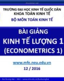 Bài giảng Kinh tế lượng 1: Mở đầu - Bùi Dương Hải