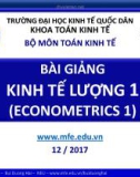 Bài giảng Kinh tế lượng 1: Bài mở đầu - Bùi Dương Hải (2017)