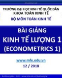 Bài giảng Kinh tế lượng 1: Bài mở đầu - Bùi Dương Hải (2018)