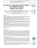 Investors' attention: does it impact the Nigerian stock market activities?