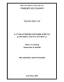 Phd. dissertation summary: A study of the relationship between accounting and tax in Vietnam