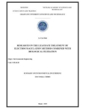 Summary of environmental engineering Doctoral thesis: Research on the leachate treatment by electrocoagulation method combined with biological filtration