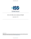 ISS AN MSCI BRAND: 2012-2013 Policy Survey Summary of Results