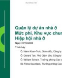 Quản lý dự án nhà ở Mức phí, Khu vực chung