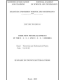 Summary of physics doctoral thesis: Some new physical effects in the 3−2−3−1 and 3−3−3−1 models