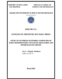 Summary of Chemisttry doctoral thesis: Research on the synthesis of hybrid compounds of some triterpenoids containing benzamide and hydroxamate groups