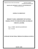 Summary of doctoral thesis of Materials science: Assessment of natural radioactivity in some building materials used in Laos PDR