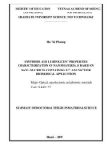 Summary of doctoral thesis in Material science: Synthesis and luminescent properties characterization of nanomaterials based on NaYF4 matrices containing Er3+ and Yb3+ for biomedical application