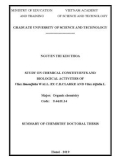 Summary of Chemistry doctoral thesis: Study on chemical constituents and biological activities of Vitex limonifolia Wall. Ex C.B.Clarke and Vitex trifolia L.