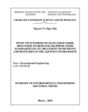 Summary of Environmental engineering doctoral thesis: Study on synthesis of manganese oxide, iron oxide on reduced graphene oxide nanoparticles to treatment of pigments and pesticides in the aqueous environment