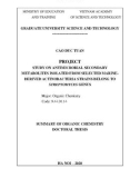 Summary of Organic Chemistry doctoral thesis: Study on antimicrobial secondary metabolites isolated from selected marine-derived actinobacteria strains belong to Streptomyces genus