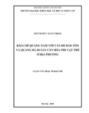 Luận văn Thạc sĩ Báo chí học: Báo chí Quảng Nam với vấn đề bảo tồn và quảng bá di sản văn hóa phi vật thể ở địa phương