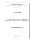 Luận văn Thạc sĩ Báo chí học: Năng lực cạnh tranh của quảng cáo truyền hình Việt Nam trong kỷ nguyên số