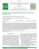 The role of green marketing in energy conservation in the domestic sector