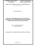 Summary of Mathematics doctoral thesis: Iterative method for solving two point boundary value problems for fourth order differential equations and systems