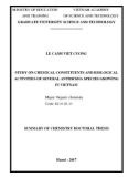 Summary of Chemistry doctoral thesis: Study on chemical constituents and biological activities of several Antidesma species growing in Vietnam