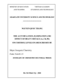 Summary of Chemistry doctoral thesis: The accumulation, elimination and effect of heavy metals (As, Cd, Pb) on cortisol levels in Oreochromis sp.