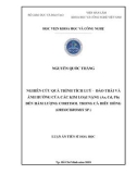 Luận án Tiến sĩ Hóa học: Nghiên cứu quá trình tích luỹ - đào thải và ảnh hưởng của các kim loại nặng (As, Cd, Pb) đến hàm lượng cortisol trong cá Điêu hồng (Oreochromis sp.)