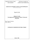 Summary of Chemitry doctoral thesis: Developing of novel methods for synthesis 1,3-benzazole using sulfur