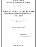 Luận văn Thạc sĩ Địa lý học: Nghiên cứu tổ chức lãnh thổ công nghiệp Tp. Hồ Chí Minh thời kì công nghiệp hoá - hiện đại hoá