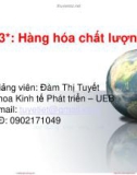 Bài giảng Kinh tế môi trường: Chương 3 (bổ sung) - Đàm Thị Tuyết