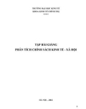 Tập bài giảng Phân tích chính sách kinh tế & xã hội - Trường Đại học Kinh tế