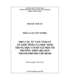 Khóa luận tốt nghiệp: Nhu cầu tư vấn tâm lý về giới tính của học sinh Trung học Cơ sở tại một số trường trên địa bàn Thành phố Hồ Chí Minh