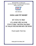 Khóa luận tốt nghiệp: Kỹ năng tự học của sinh viên ngành Tâm lý học, trường Đại học Sư phạm thành phố Hồ Chí Minh