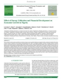 Effect of energy utilization and financial development on economic growth in Nigeria