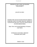 Summary of Doctoral Thesis of Scientific Education: Construction and use of the system of chemical exercises used in teaching organic chemistry to develop the creative capacity for students in gifted high school