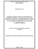 Summary of Doctoral Thesis of Scientific Education: Compile some types of exercise to improve reading comprehension skill in teaching chemistry in English at high school