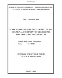 Summary of The Doctoral Thesis of Public Management: State management on development of the communal contingent of Khmer civil servants in the Mekong Delta