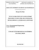 Summary of Doctoral Thesis in Environmental engineering: Study on treatment of natural rubber processing wastewater using integrated physicochemical and biological processes